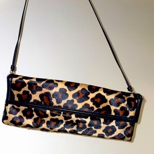 Leopard Calf Hair Clutch Bag